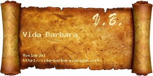 Vida Barbara névjegykártya